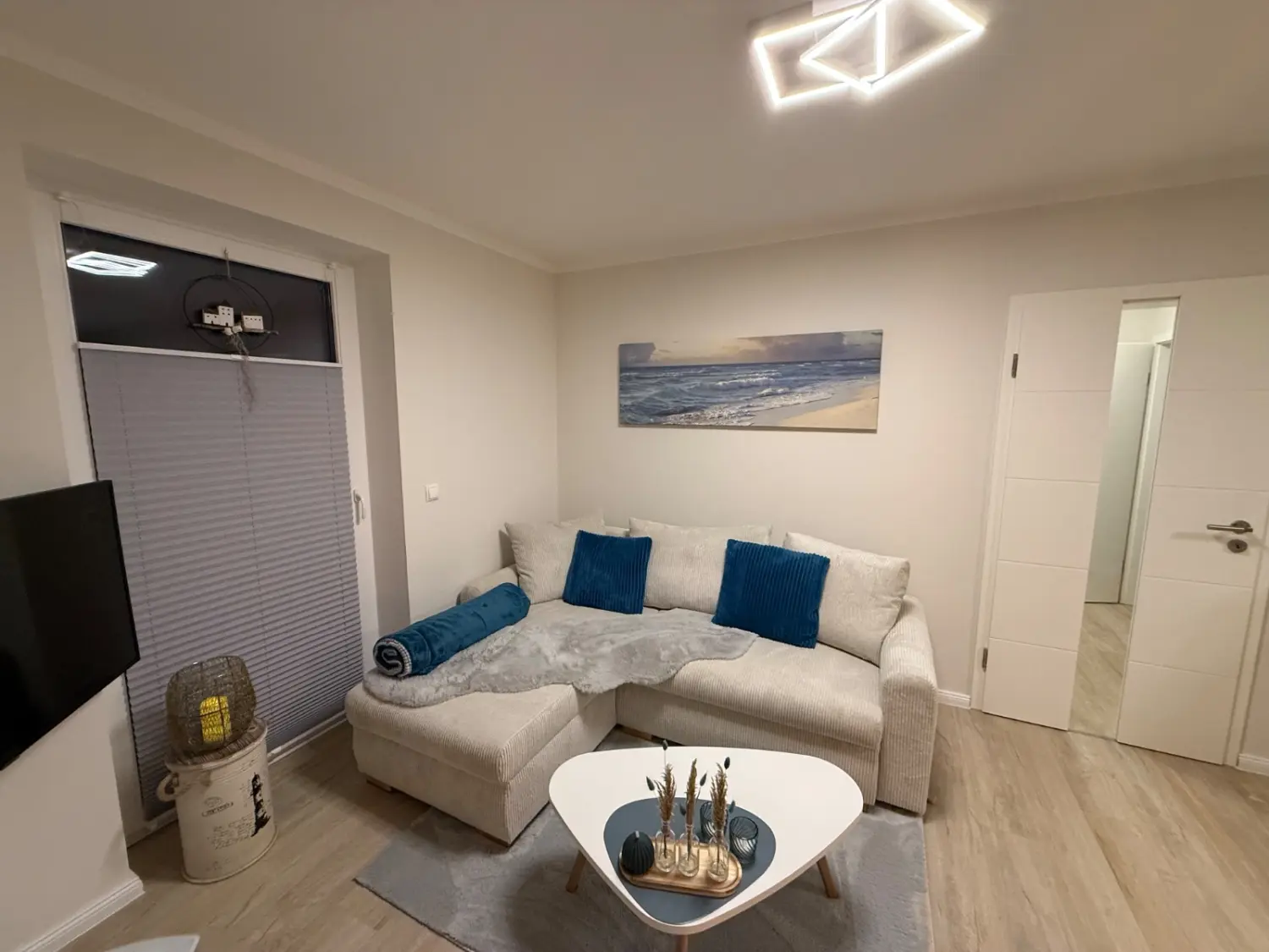 Wohnzimmer von Ferienwohnung Heimathafen & Hafenkante