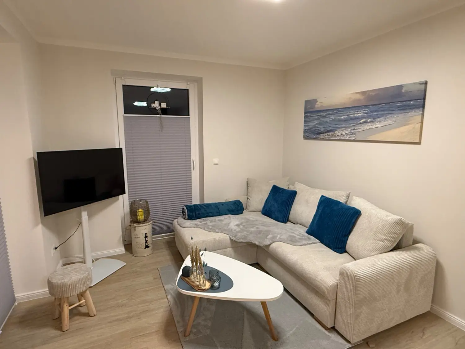 Wohnzimmer von Ferienwohnung Heimathafen & Hafenkante