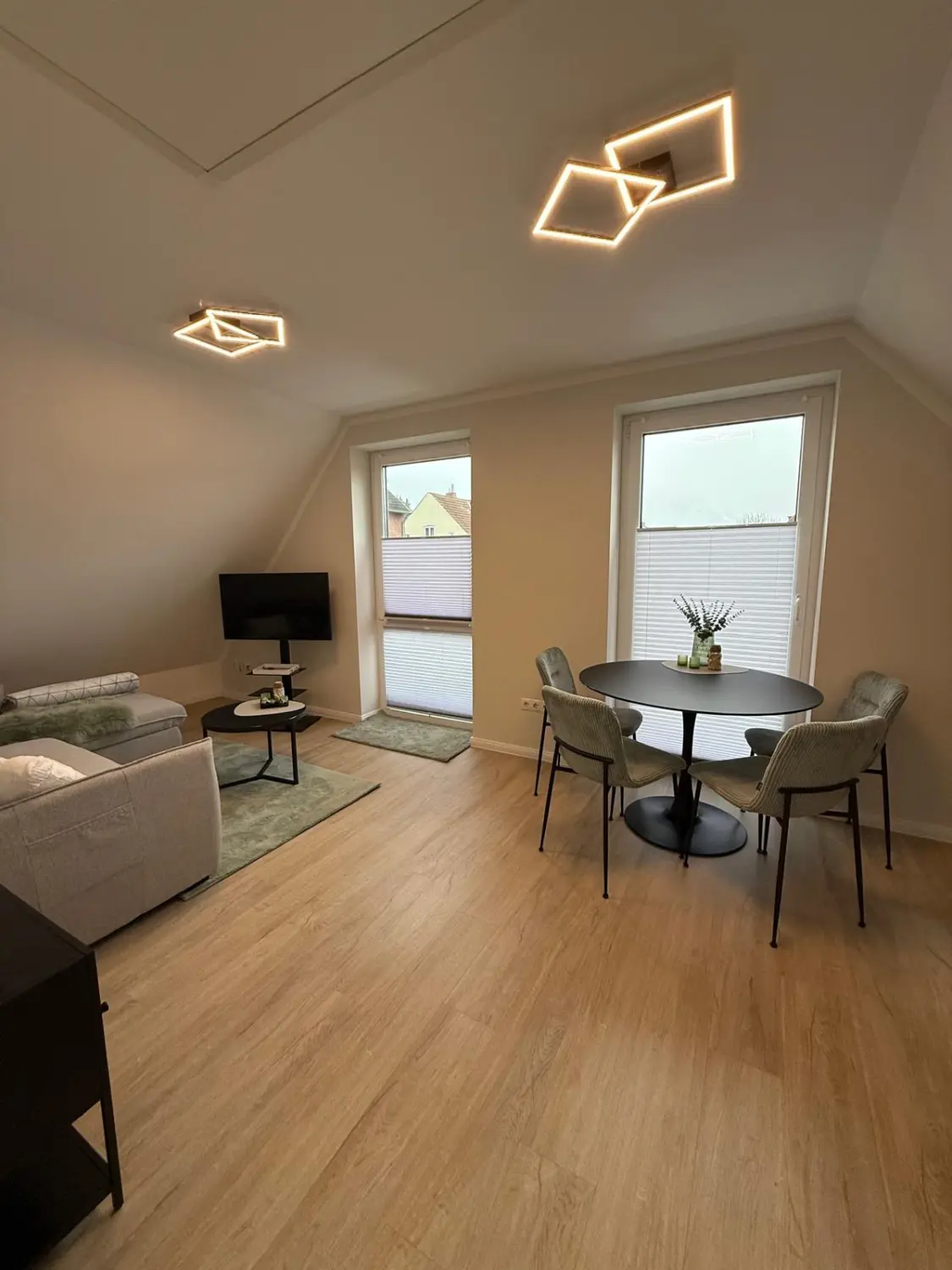 Wohnzimmer von Ferienwohnung Heimathafen & Hafenkante