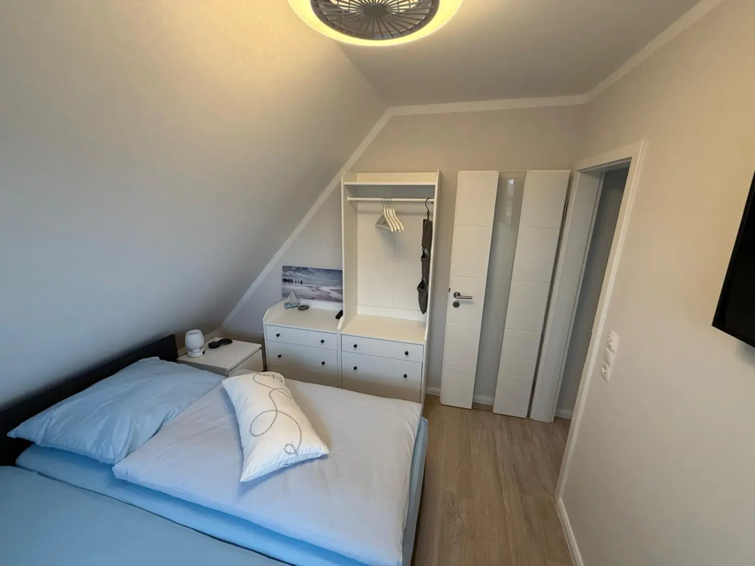 Schlafzimmer von Ferienwohnung Heimathafen & Hafenkante