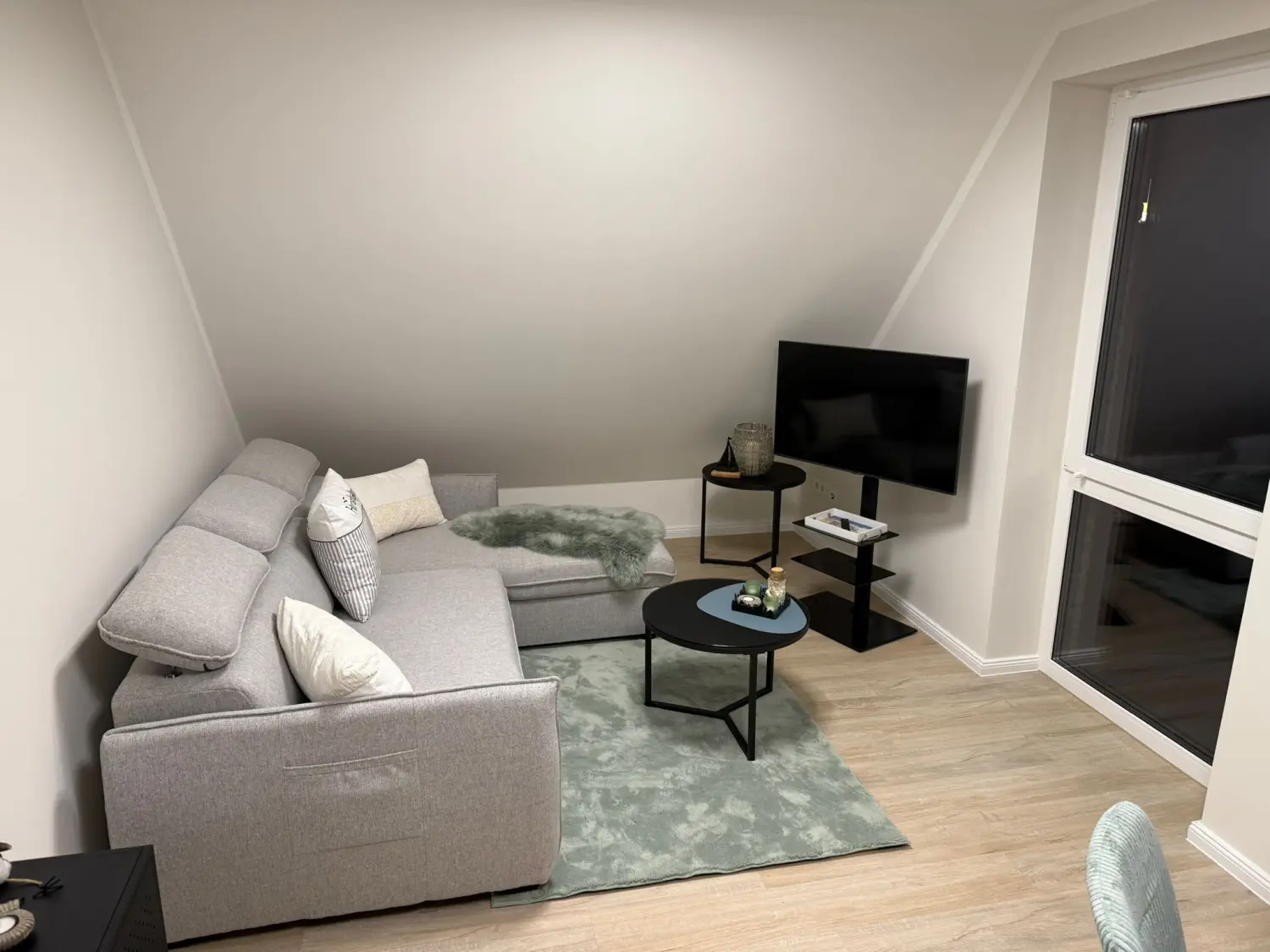Wohnzimmer von Ferienwohnung Heimathafen & Hafenkante