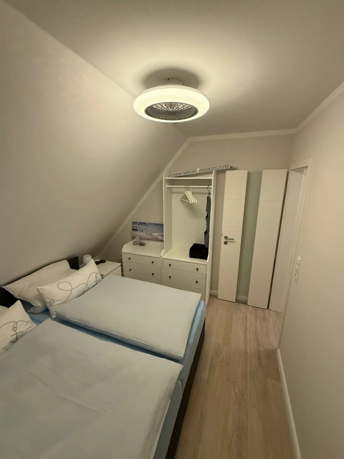 Schlafzimmer von Ferienwohnung Heimathafen & Hafenkante