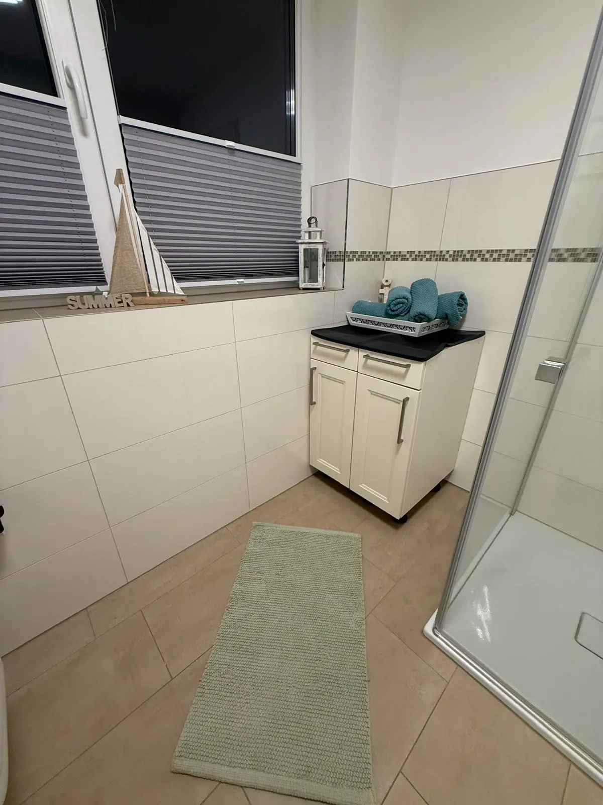 Badezimmer von Ferienwohnung Heimathafen & Hafenkante