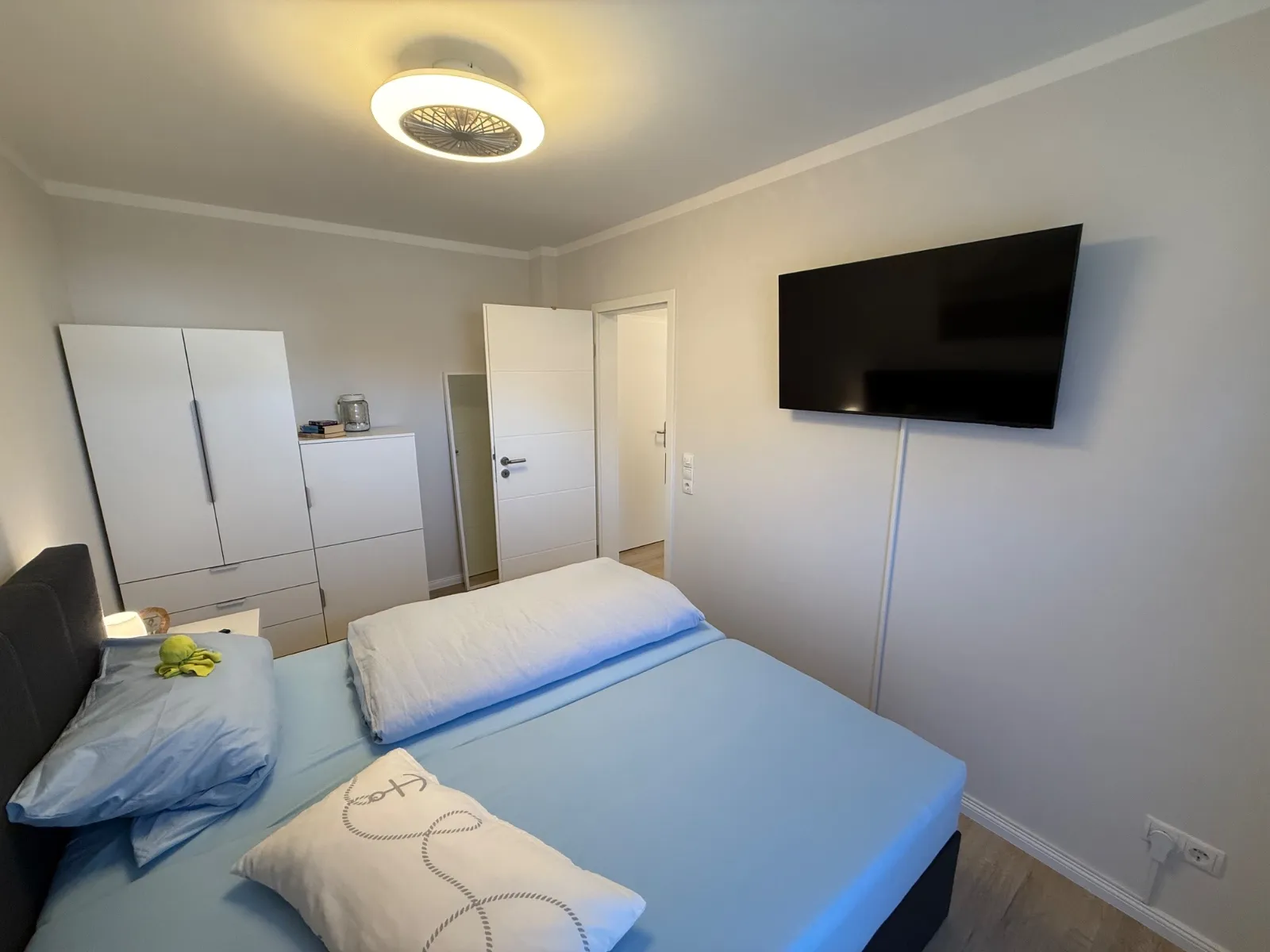 Schlafzimmer von Ferienwohnung Heimathafen & Hafenkante