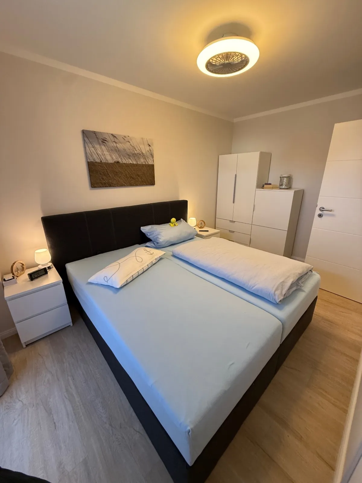 Schlafzimmer von Ferienwohnung Heimathafen & Hafenkante