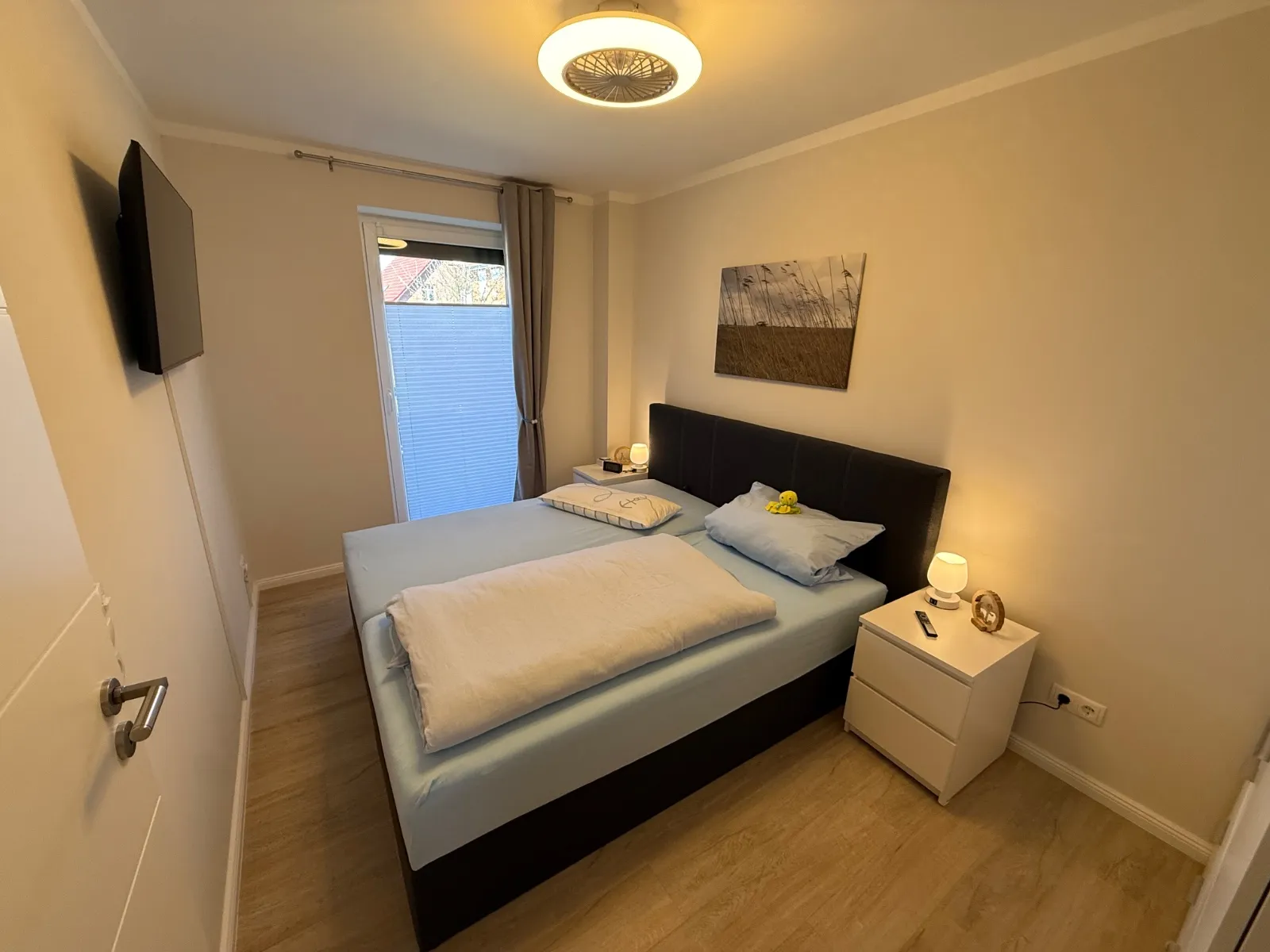 Schlafzimmer von Ferienwohnung Heimathafen & Hafenkante